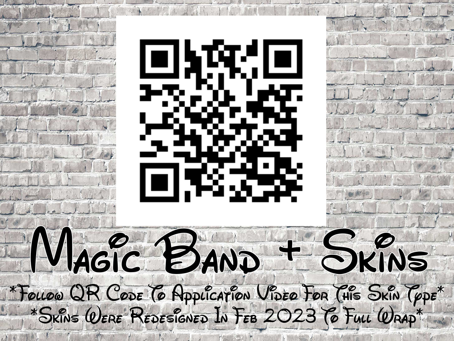 Glitter Glow In The Dark Magic Band + Decal Skin 3 Piece Wrap