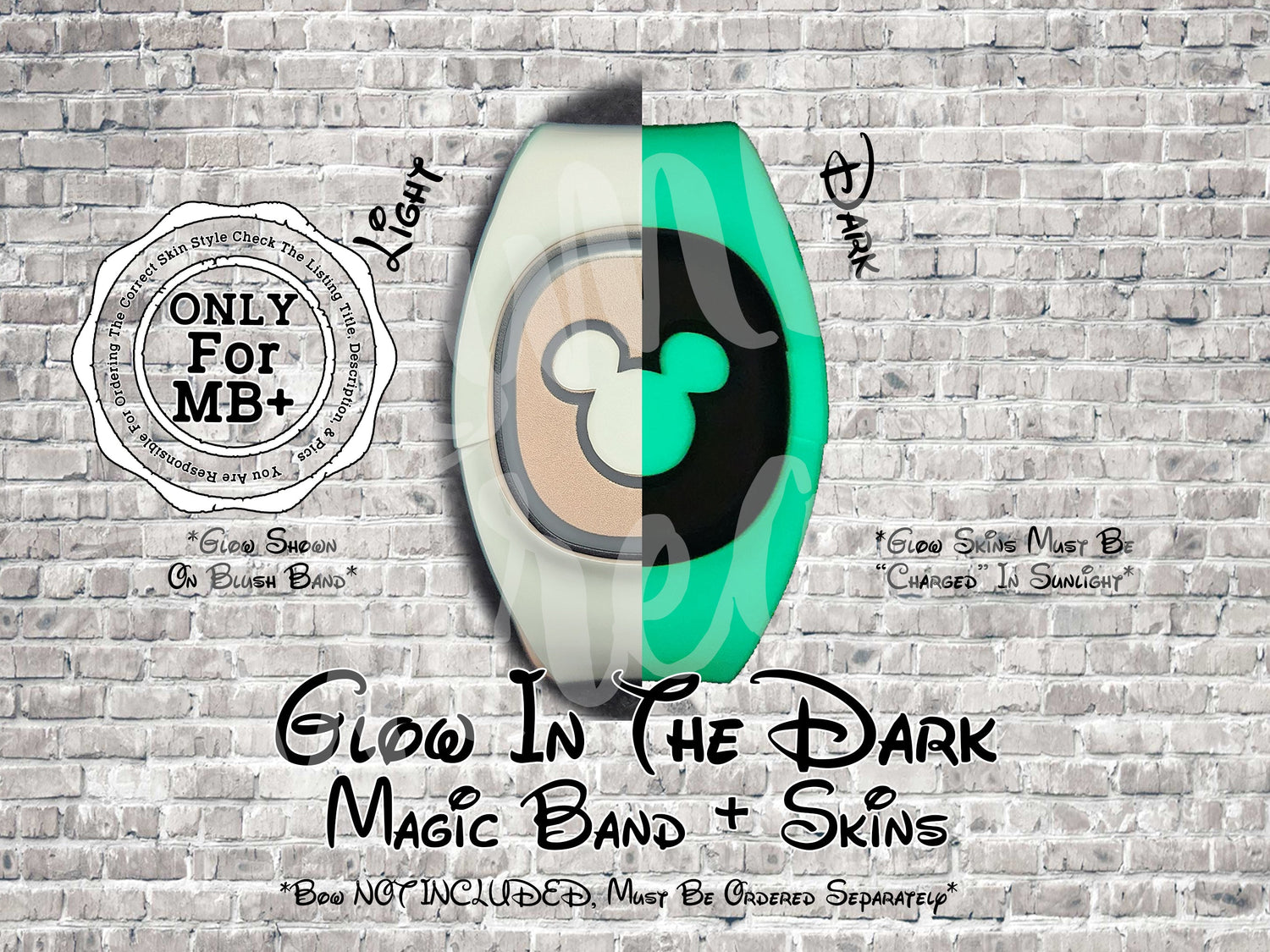 Glow in the Dark Magic Band + Skins: Illuminate Your Park Adventure!