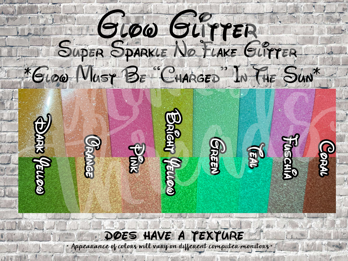 Glow Glitter Super Sparkle No Flake Glitter Magic Band + Decal Skin 3 Piece Wrap