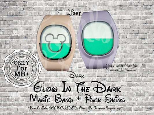 Glow In The Dark Magic Band + Decal Skin Puck ONLY