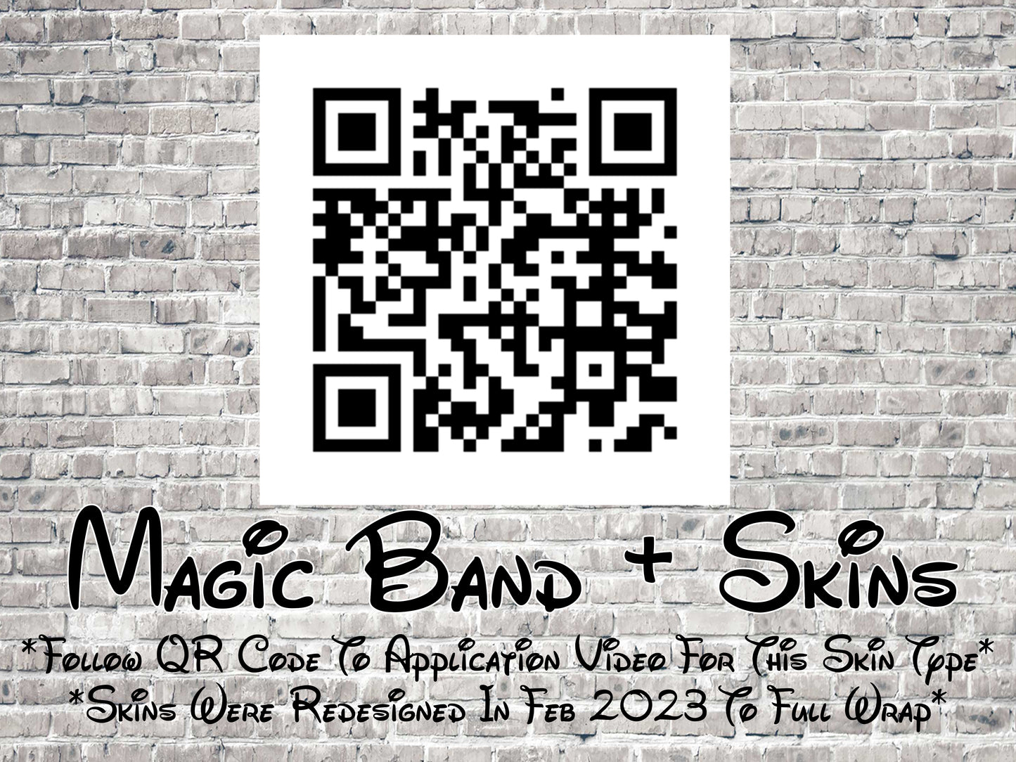 Clear Glitter Magic Band + Decal Skin Puck ONLY