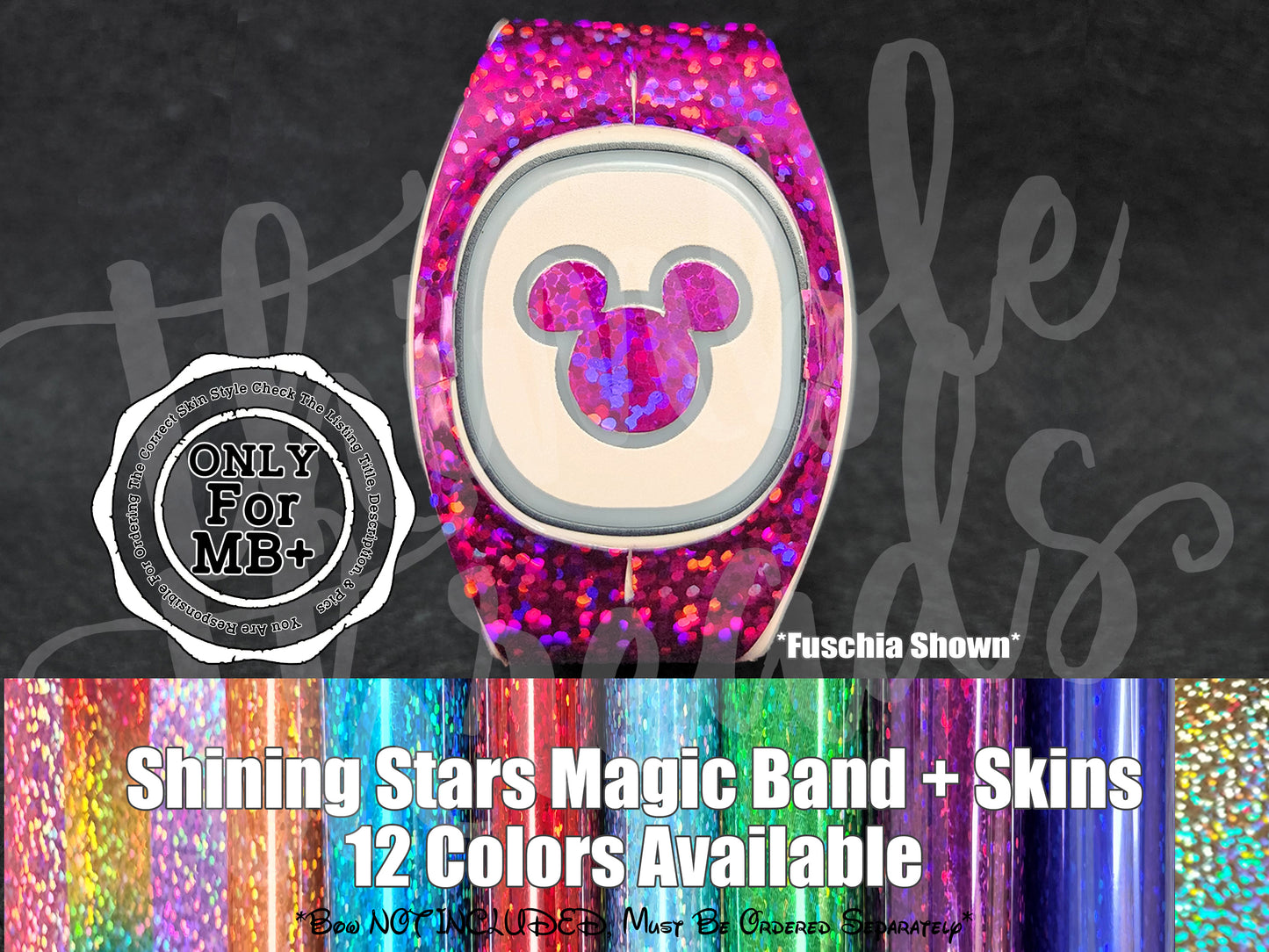 Shining Stars Magic Band + Decal Skin 3 Piece Wrap